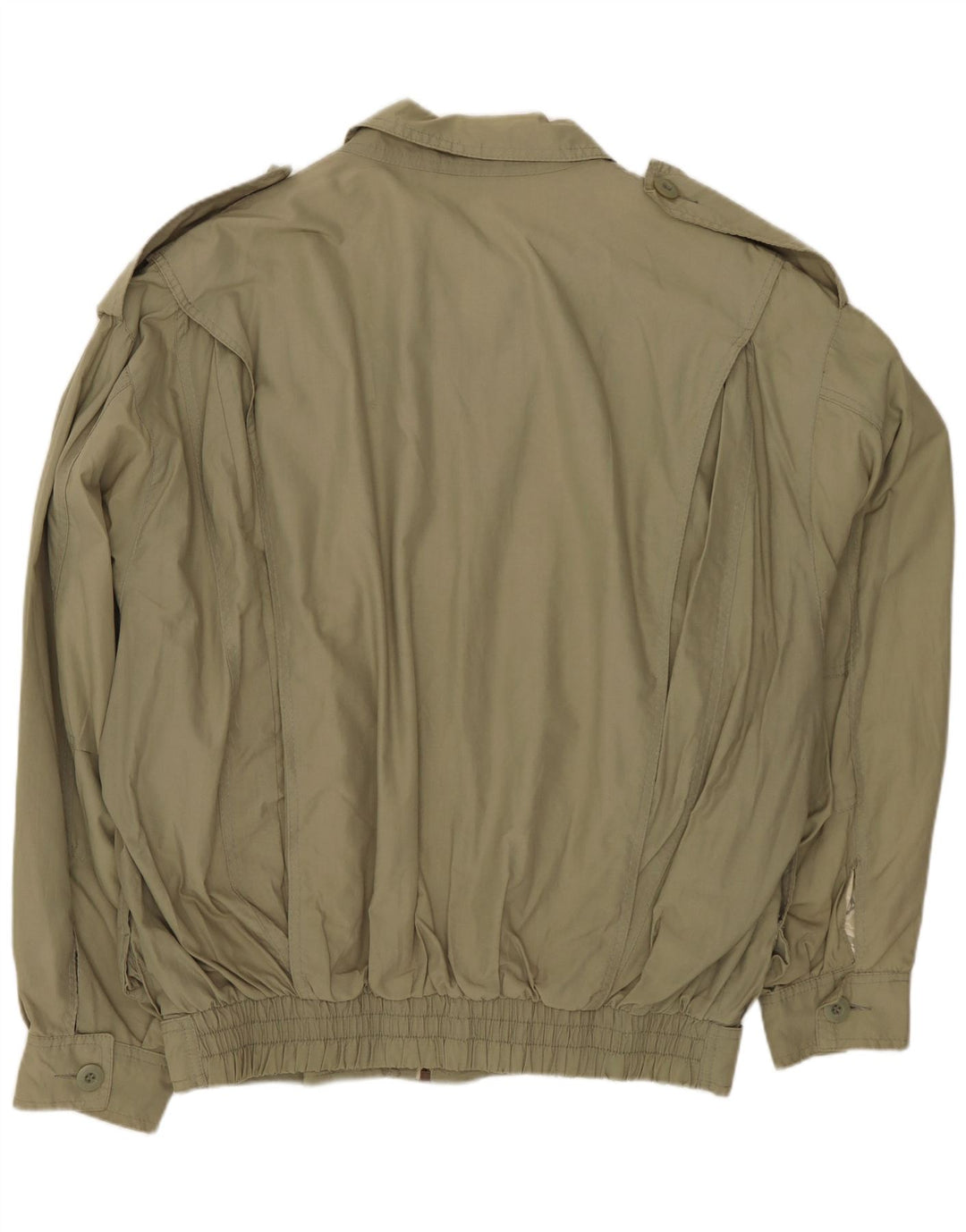 Vintage Herre Military Jacket IT 50 Stor Khaki Bomuld