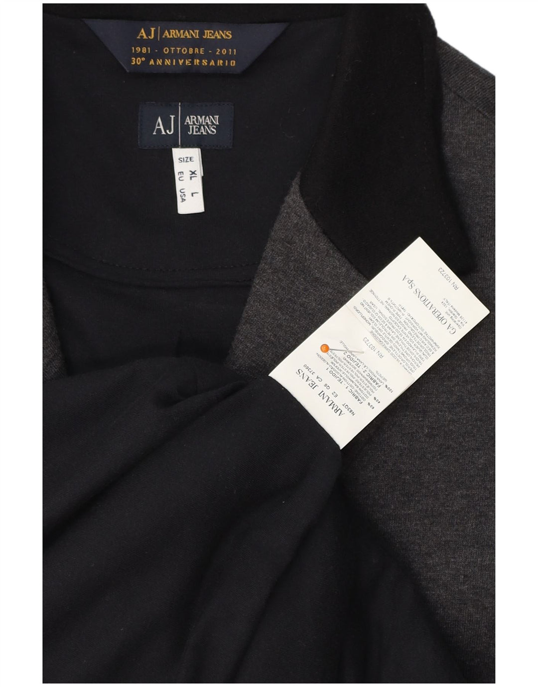 ARMANI JEANS Mens 3 Button Blazer Jacket UK 40 Large Grey Colourblock