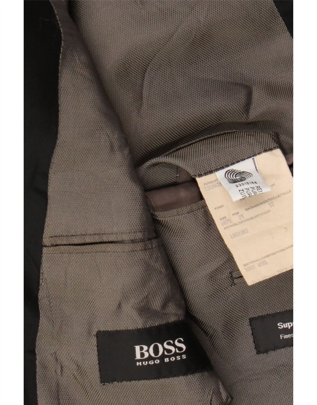 Hugo Boss Herre 1 Knap Blazer Jakke IT 52 XL Sort Uld