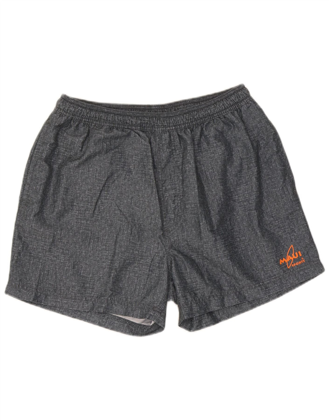 Vintage sportsshorts til mænd, store grå polyester