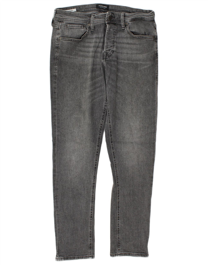 Jack & Jones Herre GLENN Slim Jeans W32 L32 Grå Bomuld