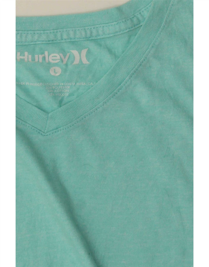 Hurley Herre T-Shirt Top Stor turkis polyester