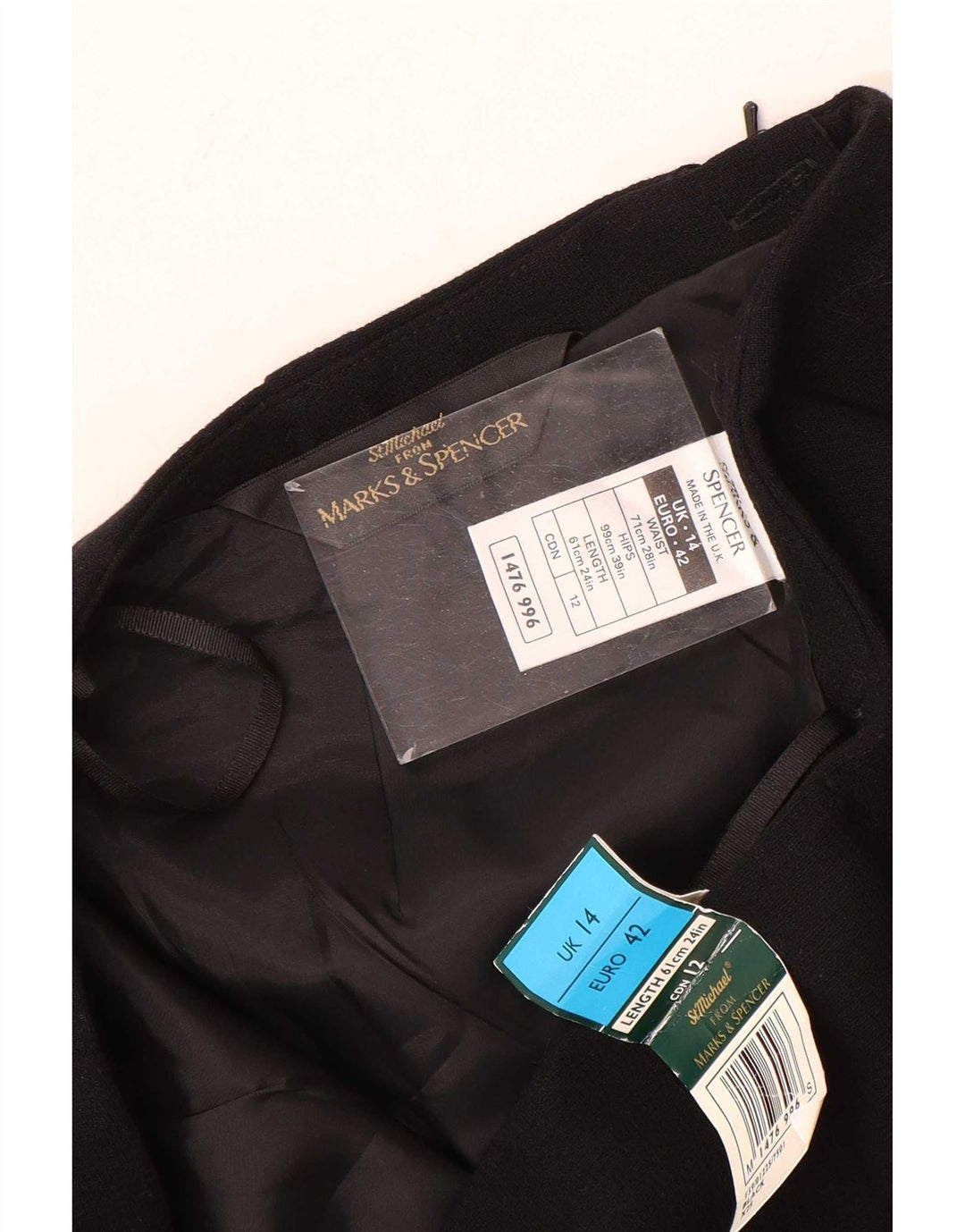 Marks & Spencer Pencil Nederdel til kvinder UK 14 Medium W28 Sort viskose