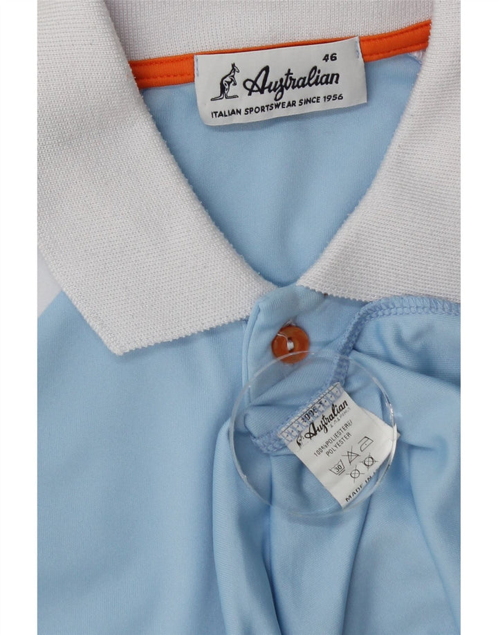 AUSTRALIAN L'ALPINA Poloshirt til mænd IT 46 Small Blue Colourblock Polyester