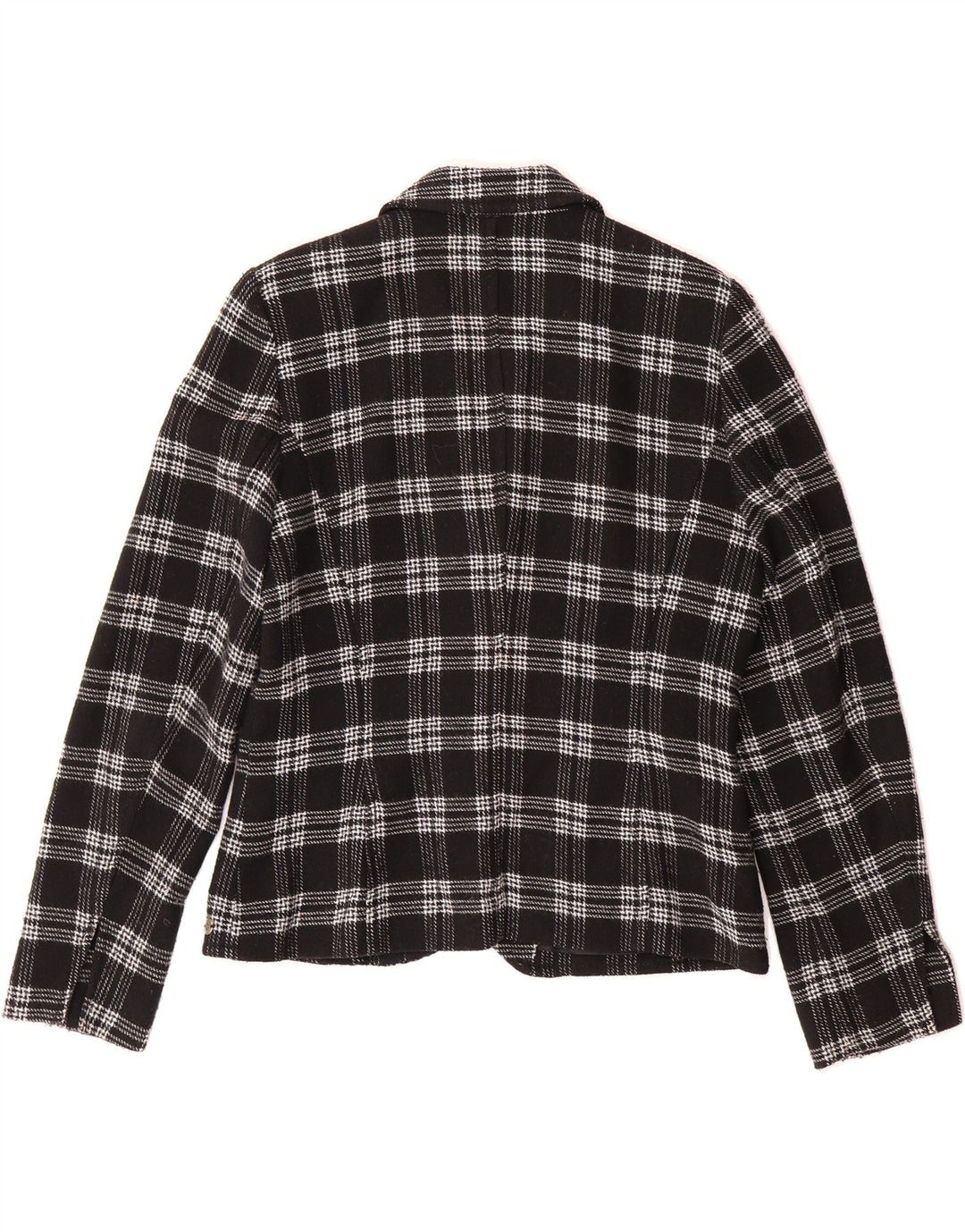 STEILMANN  Womens 3 Button Blazer Jacket UK 14 Medium Black Check Vintage Steilmann and Second-Hand Steilmann from Messina Hembry 