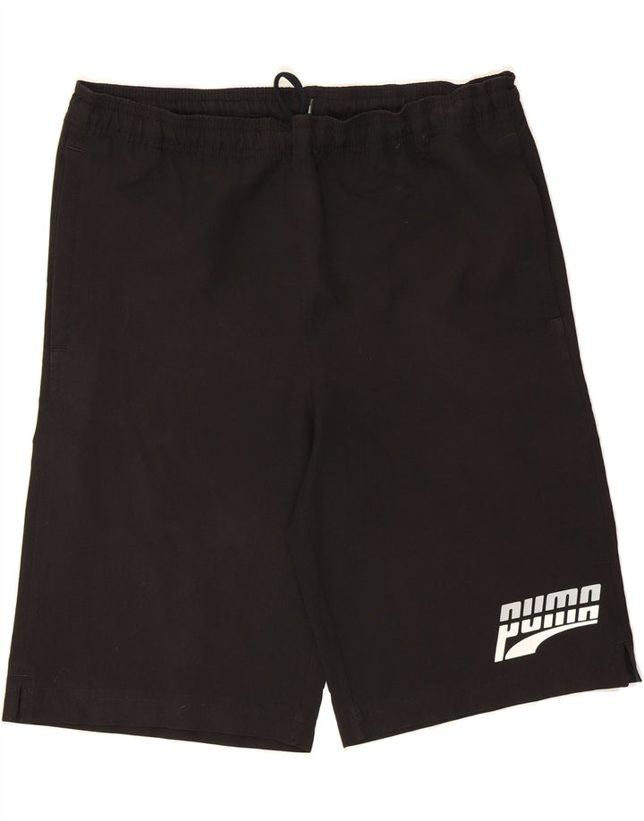 PUMA Boys Sport Shorts 15-16 Years  Black Vintage Puma and Second-Hand Puma from Messina Hembry 