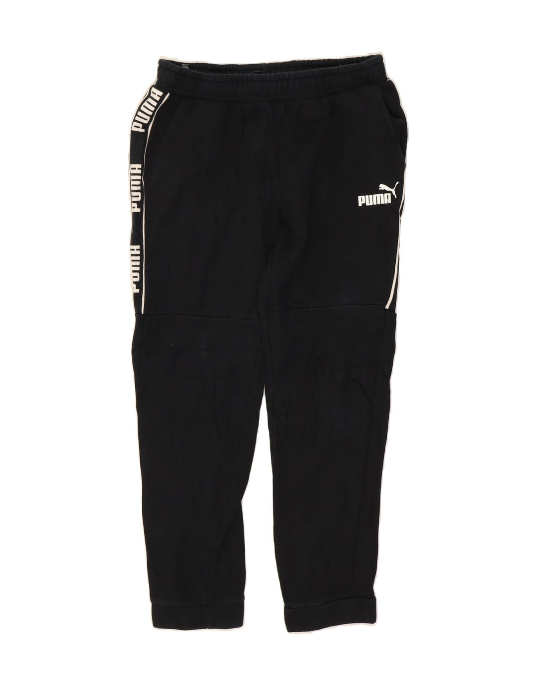 PUMA Mens Graphic Tracksuit Trousers Joggers Large  Black Cotton Vintage Puma and Second-Hand Puma from Messina Hembry 