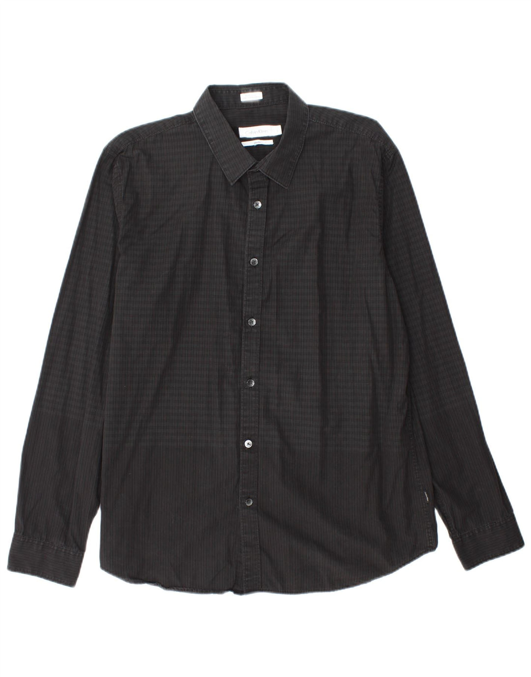 Calvin Klein Herre Slim Fit skjorte Stor sort ternet bomuld