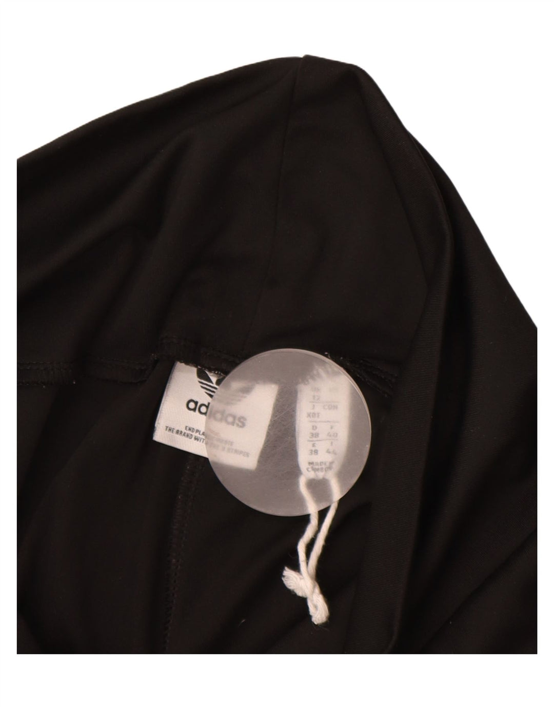 ADIDAS Grafiske Leggings til kvinder UK 12 Medium Sort Polyester