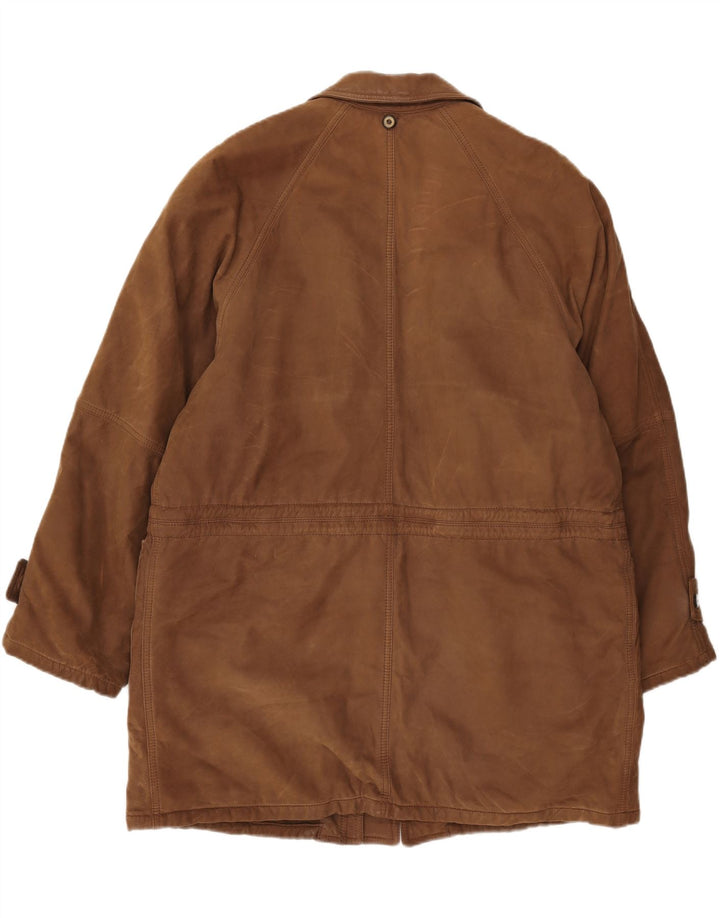 VINTAGE Mens Leather Jacket UK 42 XL Brown Vintage Vintage and Second-Hand Vintage from Messina Hembry 