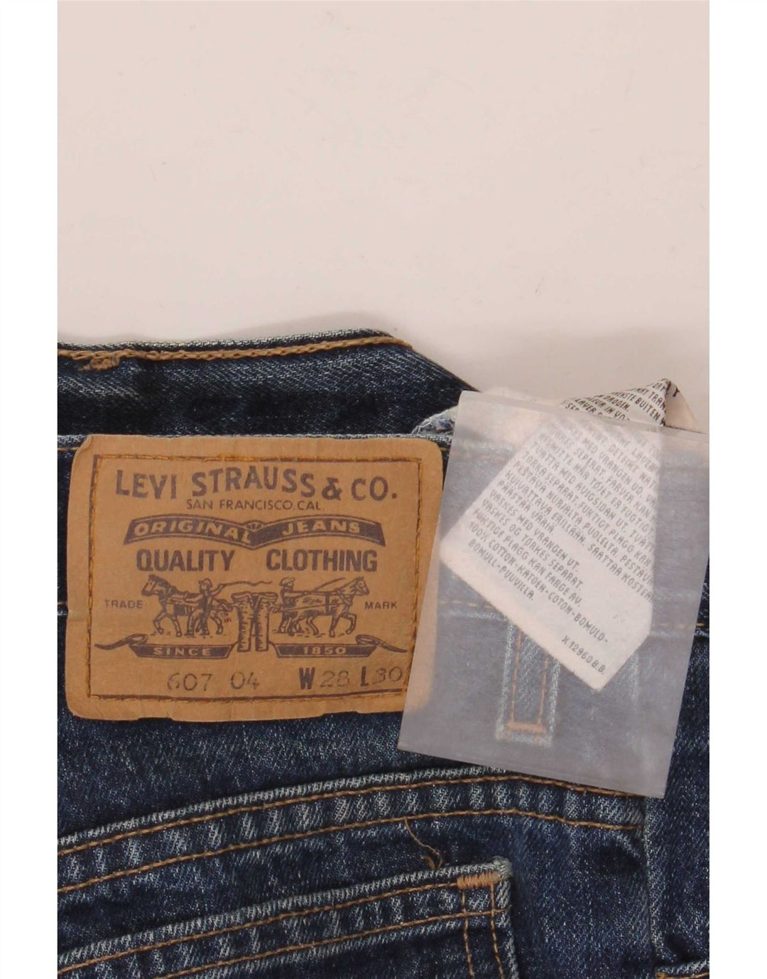Levi's Herre 607 Straight Jeans W28 L30 Blå Bomuld
