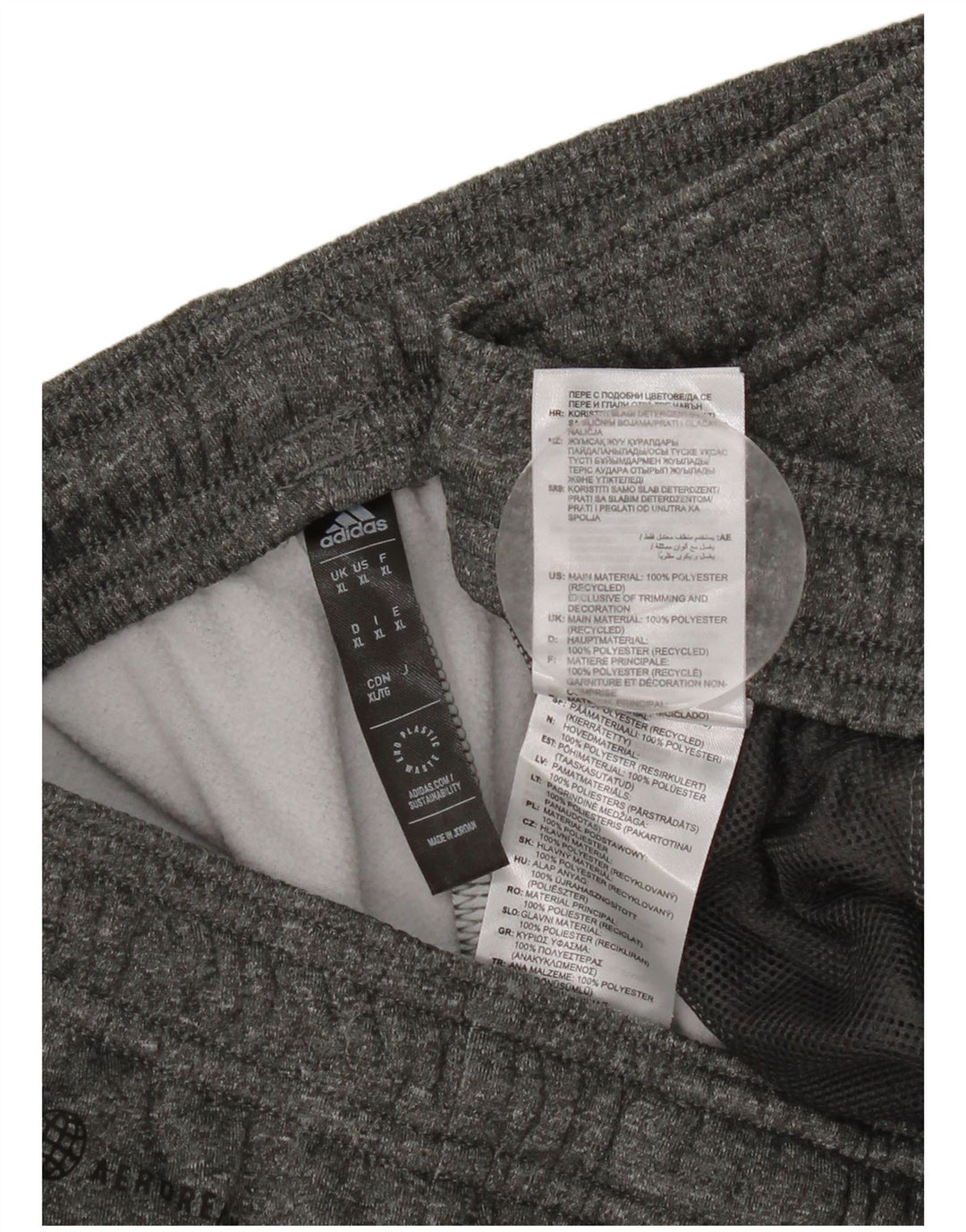 Adidas Træningsdragtsbukser til mænd XL Grå Flecked Polyester