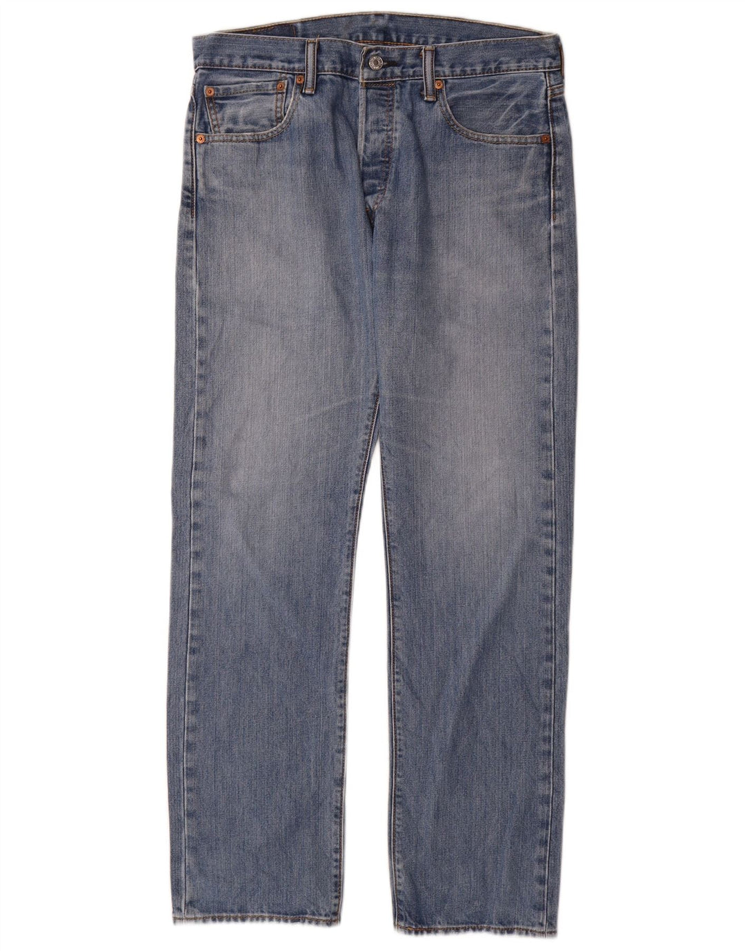 Levi's Herre 501 lige jeans W32 L32 blå bomuld