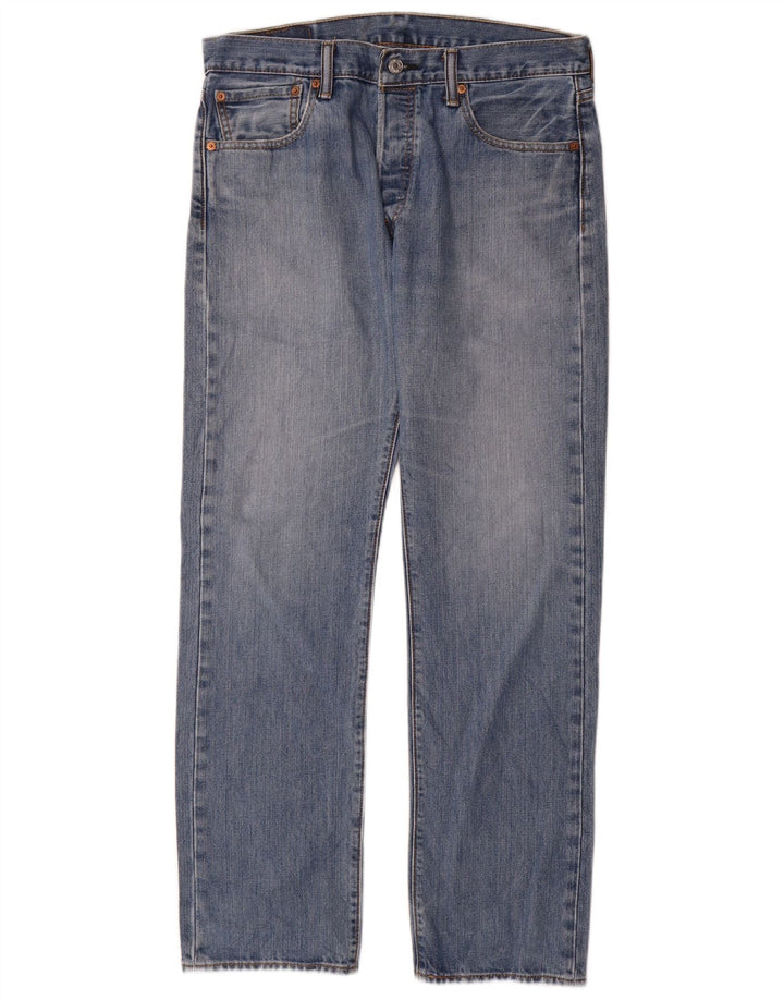 Levi's Herre 501 lige jeans W32 L32 blå bomuld