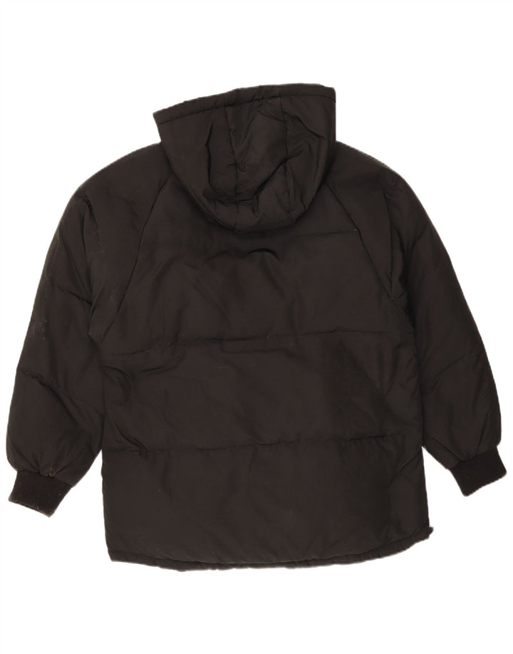 Topshop Dame Hætte Oversized Polstret Jakke UK 8 Small Black Polyester