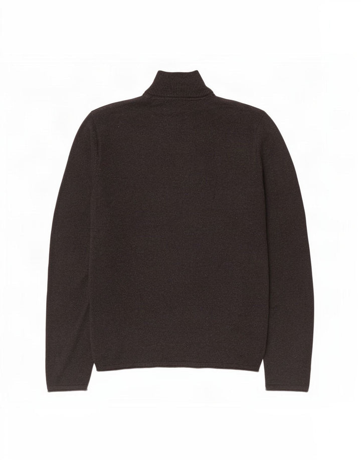 Fat Face Herre Zip Neck Jumper Sweater Lille Grå Bomuld