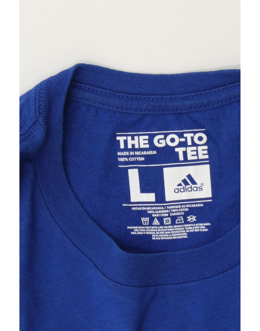 ADIDAS Herre Golden State Warriors Grafisk T-Shirt Top Stor Blå Bomuld