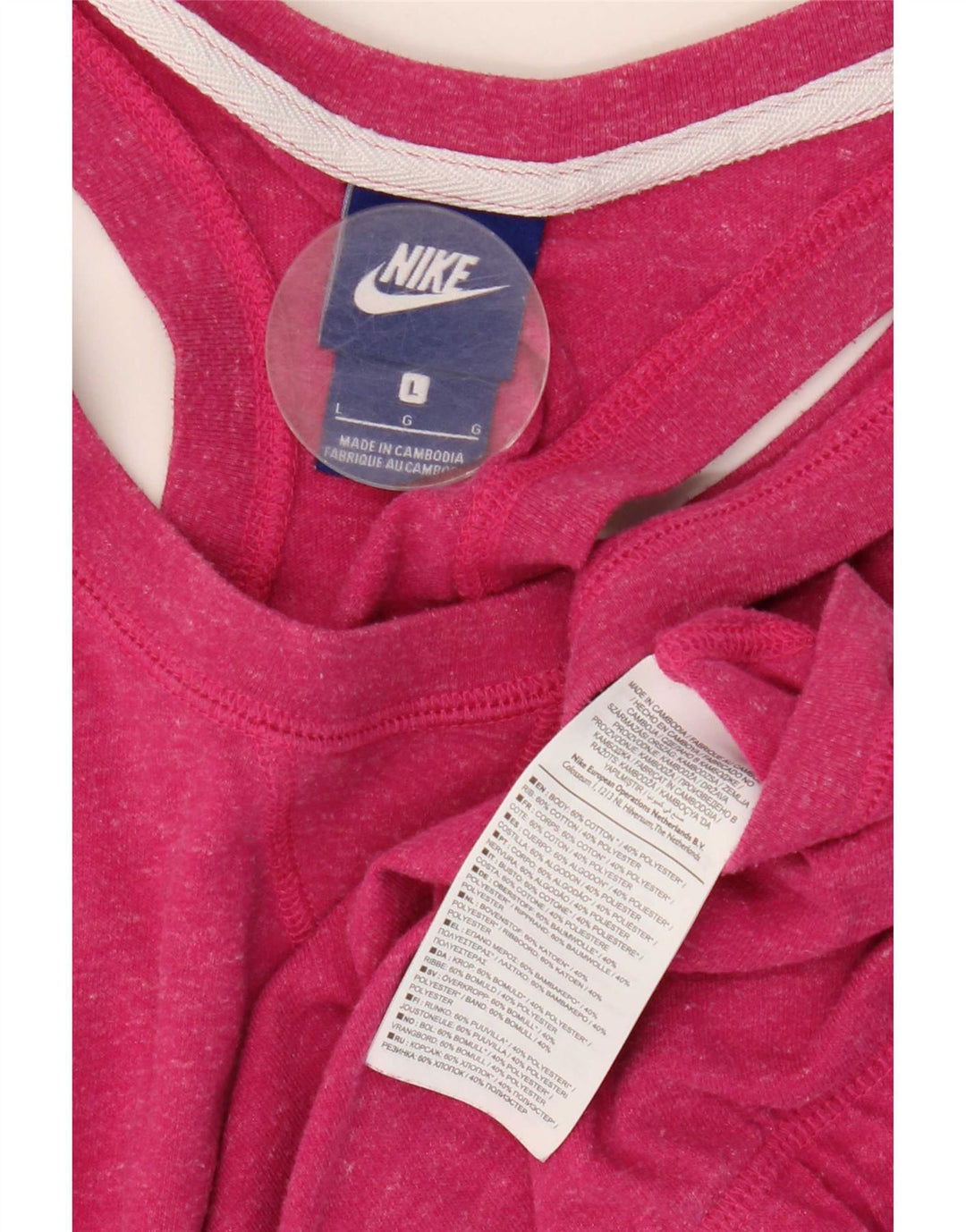Nike Dame Ærmeløs Playsuit UK 16 Large Pink Bomuld