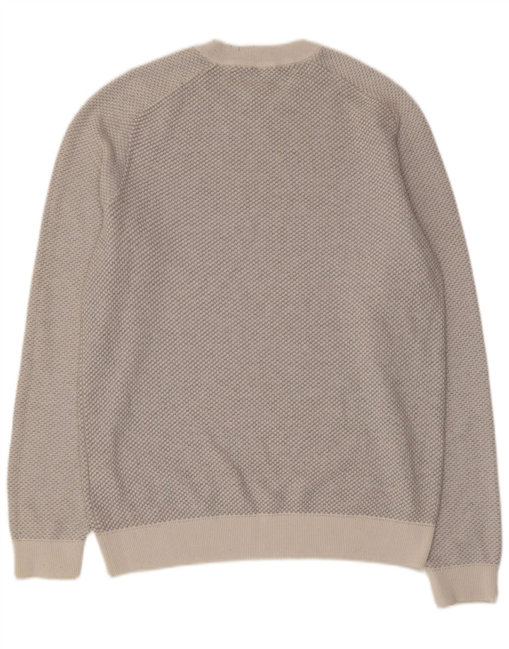 Hugo Boss Herre Crew Neck Jumper Sweater Medium Grey Polyester