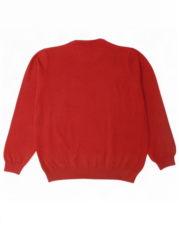 Marks & Spencer Herre sweater med rund hals XL rød bomuld