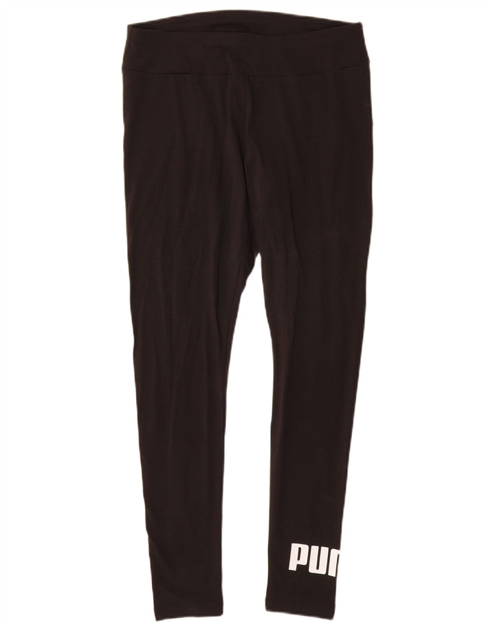 PUMA Grafiske Leggings til kvinder UK 12 Medium Sort Bomuld