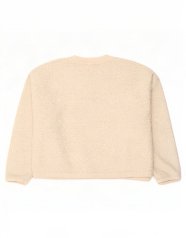 Gap Dame Fleece Jumper UK 16 Large Off White Polyester