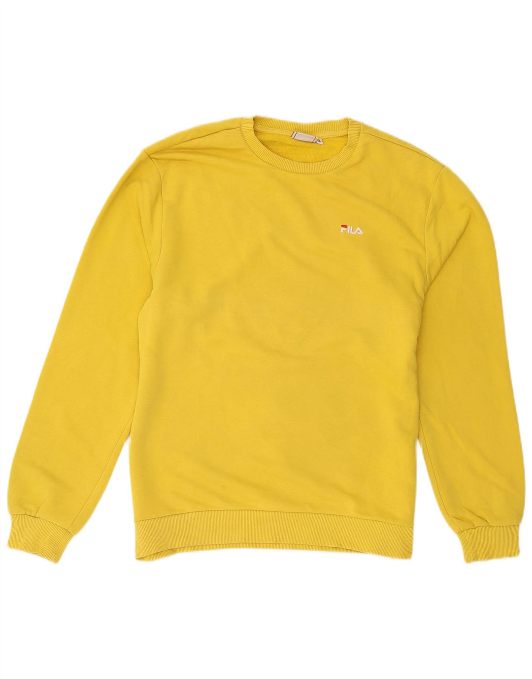 Fila Herre Sweatshirt Jumper Medium Gul Bomuld