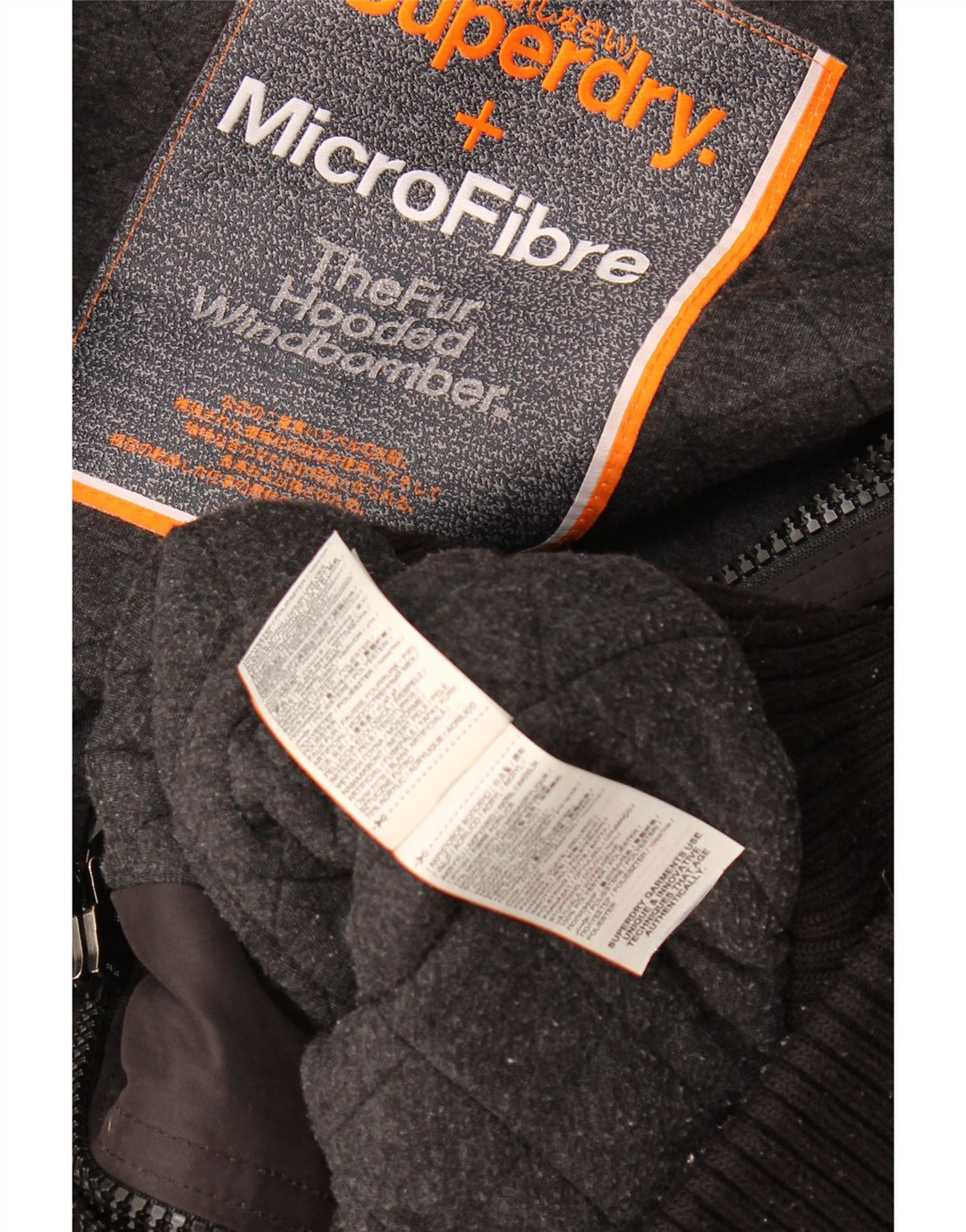 Superdry Windbomber vindjakke med hætte til mænd UK 40 Large Black