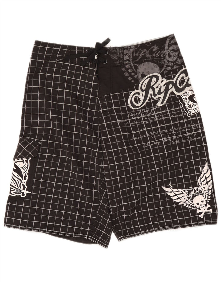 Rip Curl Herre grafiske svømmeshorts Medium sort ternet polyester