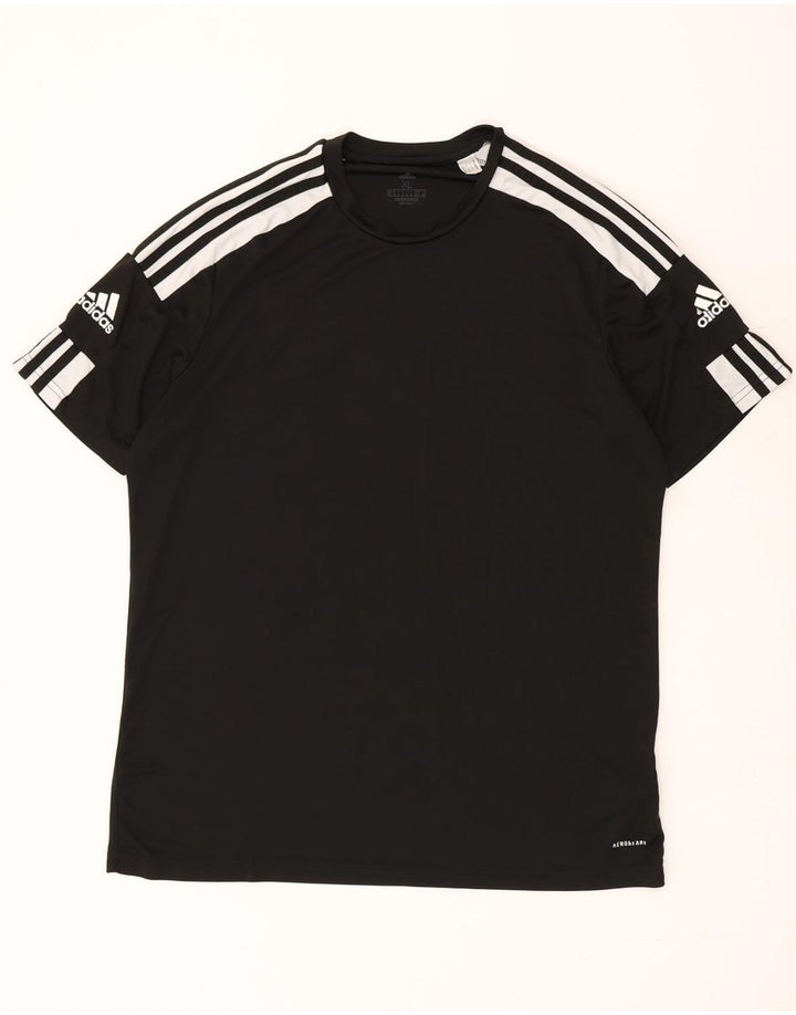 Adidas Herre Aeroready T-Shirt Top XL Sort Colourblock Polyester