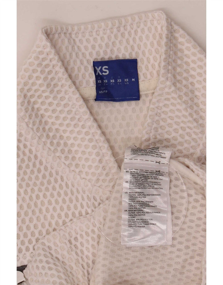 Reebok træningsdragt topjakke til kvinder UK 4/6 XS Hvid Colourblock Polyester