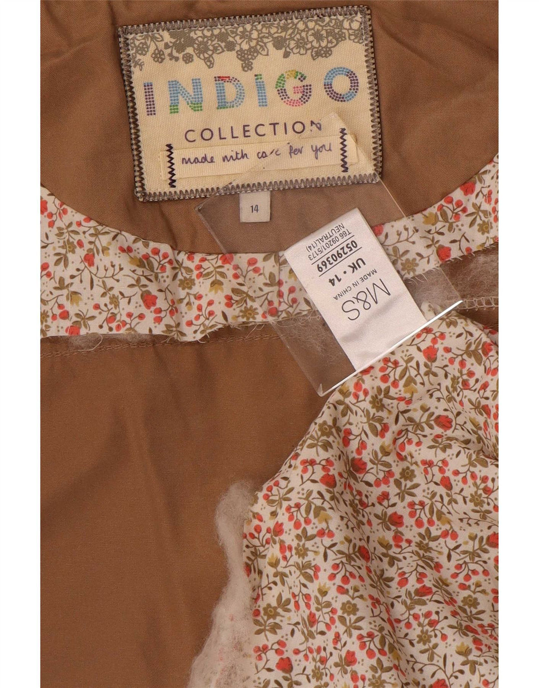 Marks & Spencer Dame Indigo Hooded Utility Jacket UK 14 Large Beige