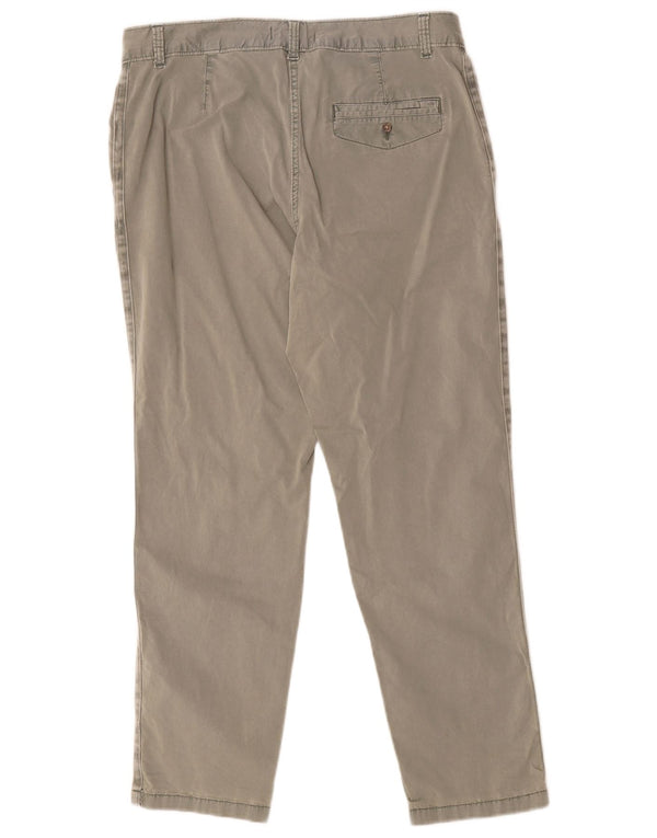 Marks & Spencer kvinders højtaljede chinobukser UK 14 Large W34 L28 Khaki