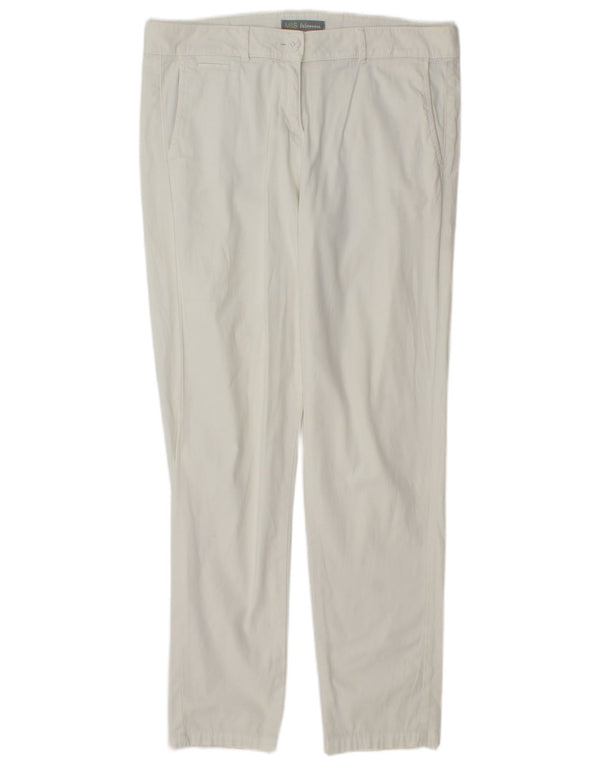Marks & Spencer Dame Slim Chino Bukser UK 12 Medium W32 L30 White