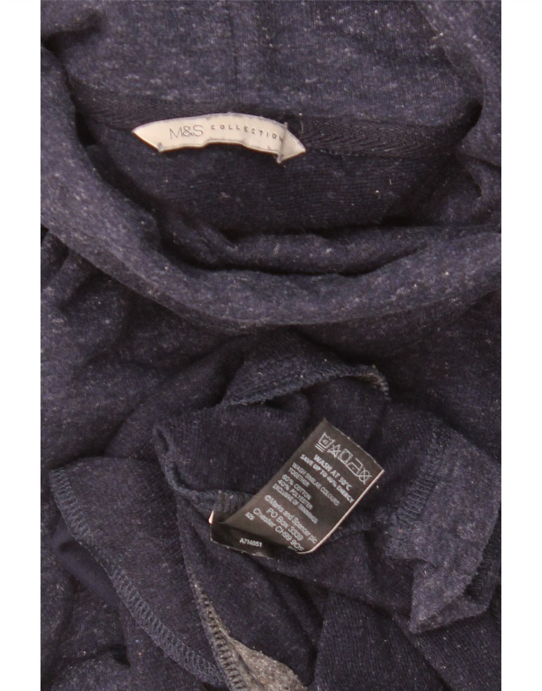 Marks & Spencer Dame Sweatshirt Jumper UK 10 Small Navy Blue Flecked