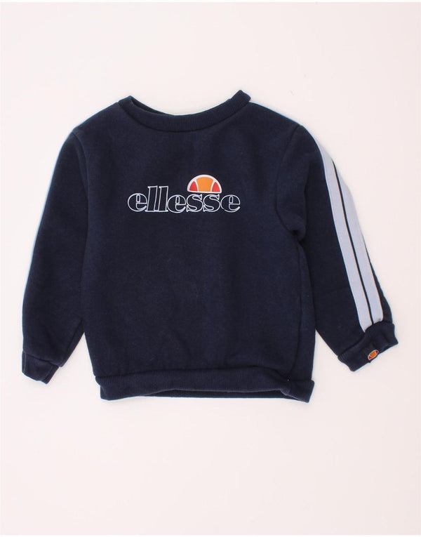 Ellesse Baby Boys Sweatshirt Jumper 18-24 måneder Navy Blue Colourblock
