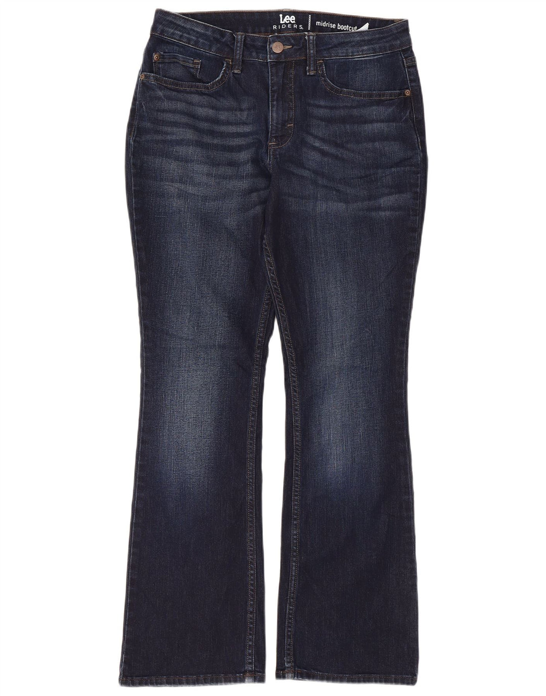 Lee Dame Mid Rise Bootcut Jeans US 8 Medium W30 L27 Marineblå Bomuld