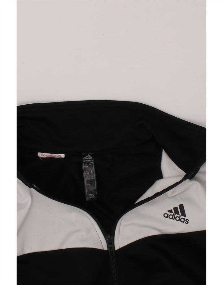 ADIDAS Boys Tracksuit Top Jacket 12-13 Years Black Colourblock Vintage Adidas and Second-Hand Adidas from Messina Hembry 