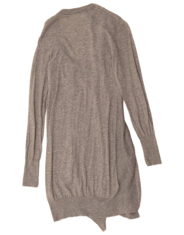 All Saints Dame Langærmet Jumper Kjole UK 12 Medium Grey Uld