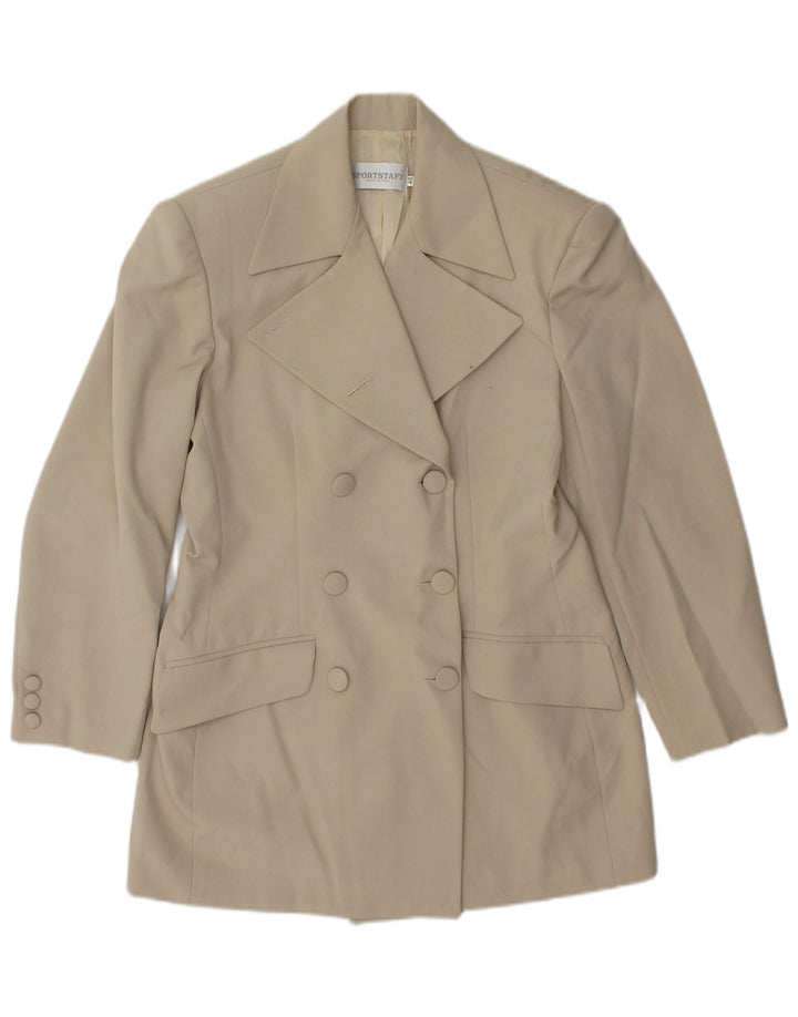 Sport Staff Dame Dobbeltradet Blazer Jacket IT 46 Stor Beige
