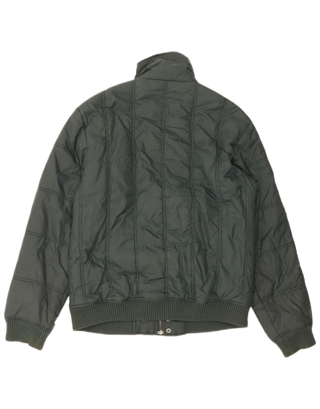 Zara Polstret Herrejakke UK 40 Stor Grøn Nylon