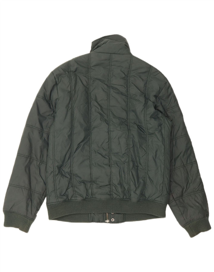 Zara Polstret Herrejakke UK 40 Stor Grøn Nylon
