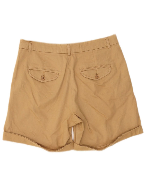 Benetton Womens Chino Shorts UK 6 XS W25 Beige Cotton