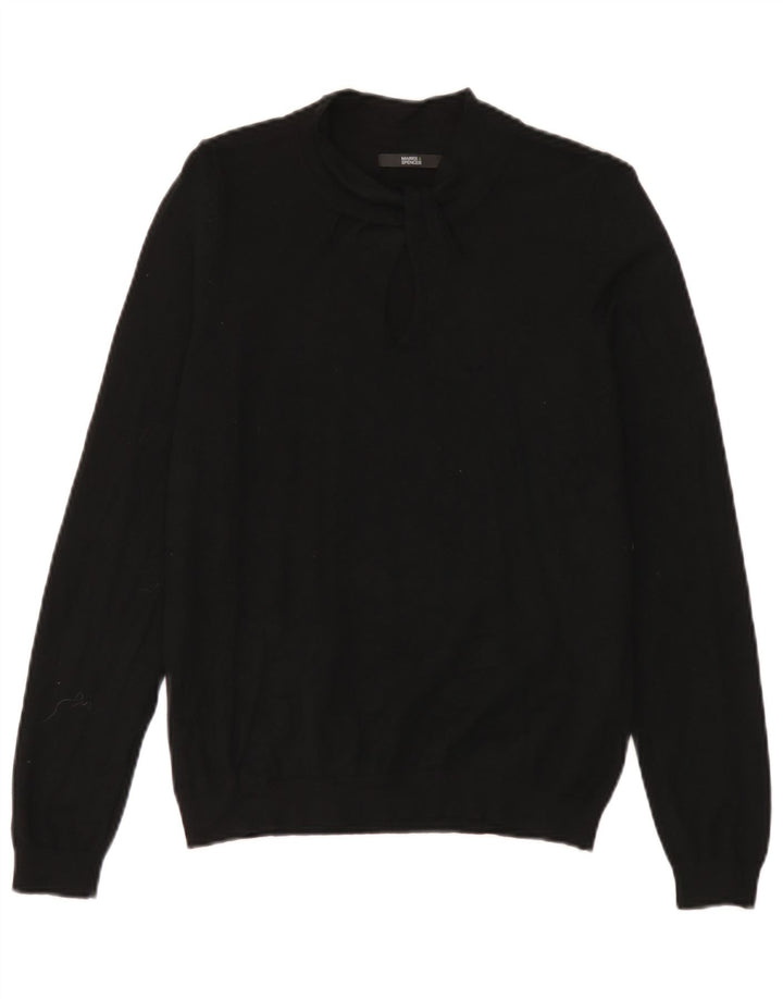 Marks & Spencer Dame Turtle Neck Jumper Sweater UK 14 Medium Black