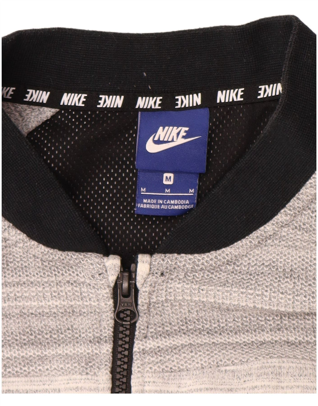 NIKE træningsdragt topjakke til mænd mellem grå stribet bomuld