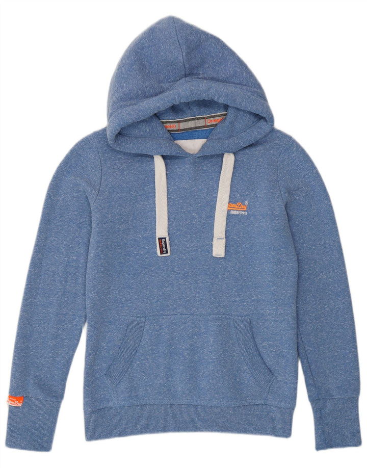 Superdry hættetrøje til kvinder UK 8 Small Blue Flecked Polyester