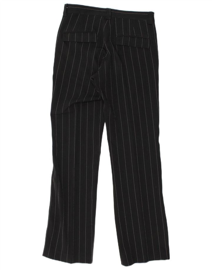 VINTAGE Lige Chinobukser til kvinder IT 44 Medium W30 L32 Sortstribet