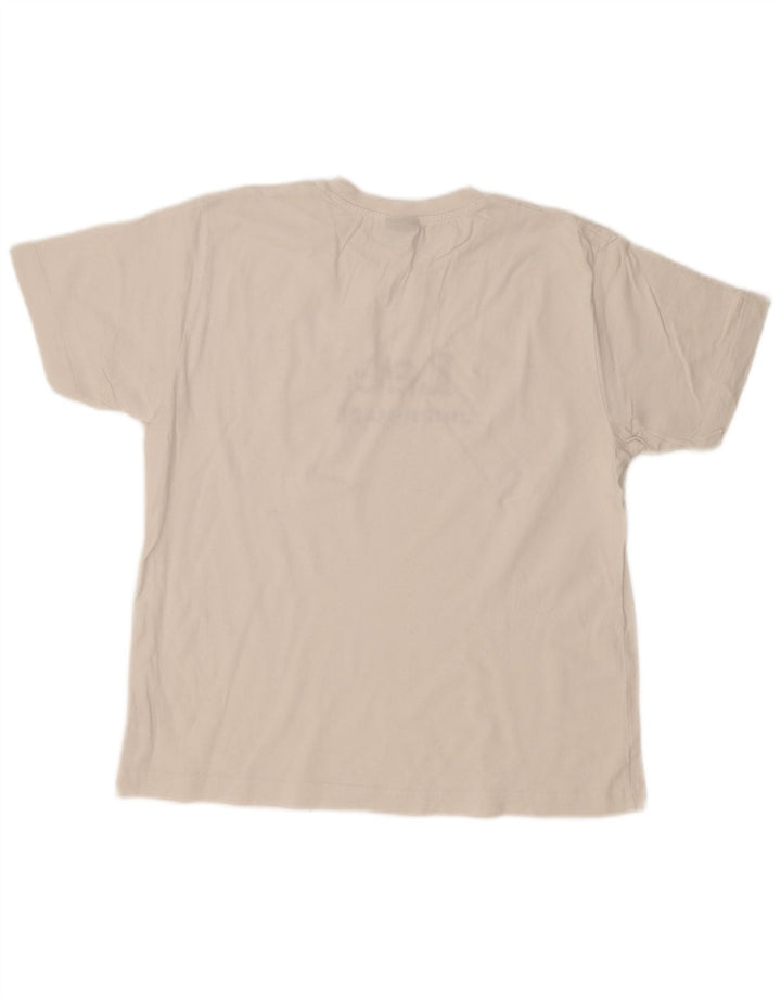 LEE Grafisk T-shirt top til kvinder DK 16 Stor hvid bomuld