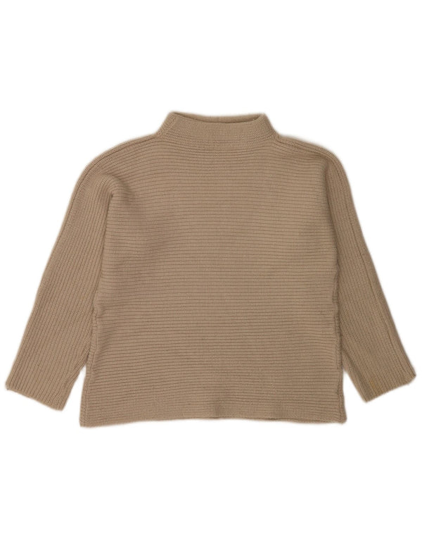 Marks & Spencer Dame Turtle Neck Jumper Sweater UK 8 Small Beige