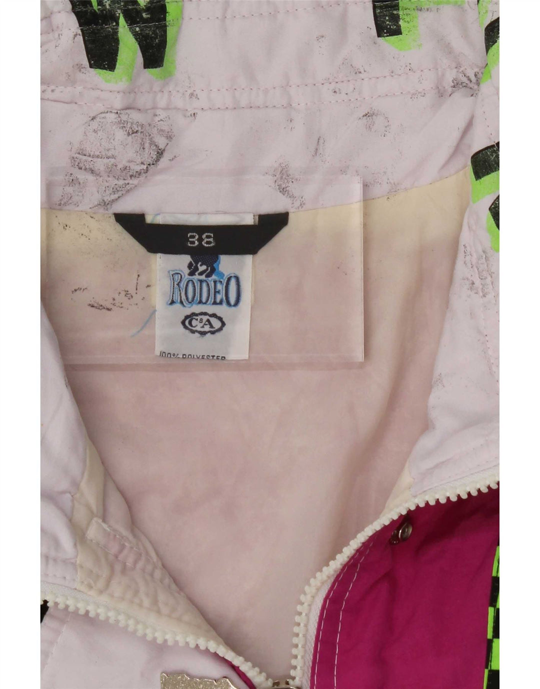 Rodeo Womens By C&A Skijakke EU 38 Medium White Colourblock Polyester